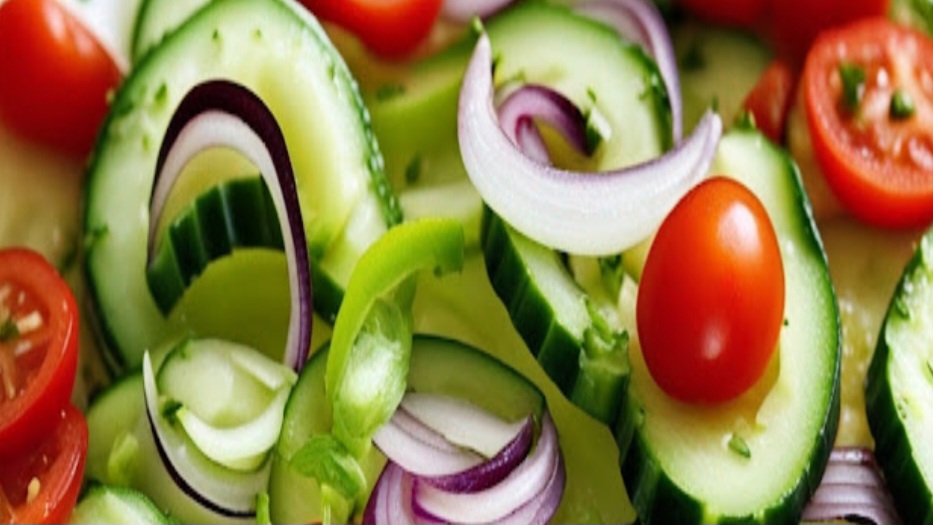 Flavorful and Weight-Loss Friendly: Marinated Cucumbers, Onions, and Tomatoes Recipe