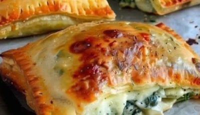 Spinach and Cheese Puff Pastry Pockets