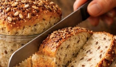 Seeded no knead jar bread